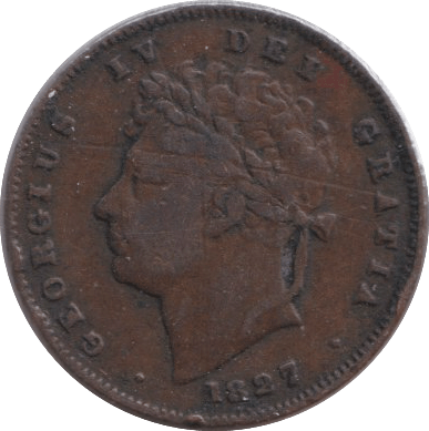 1827 HALF FARTHING ( GF ) - WORLD COINS - Cambridgeshire Coins