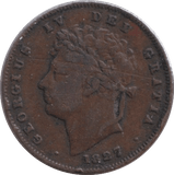 1827 HALF FARTHING ( GF ) - WORLD COINS - Cambridgeshire Coins