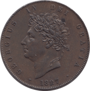 1827 HALFPENNY ( EF ) - Halfpenny - Cambridgeshire Coins