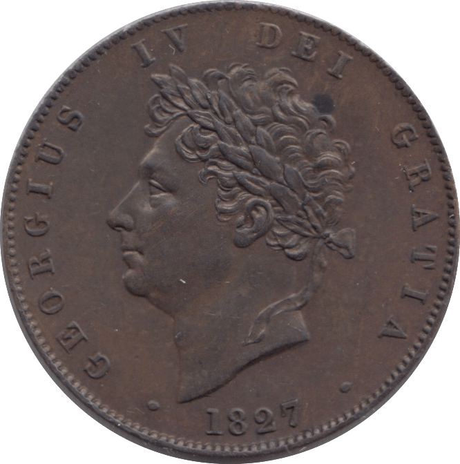 1827 HALFPENNY ( EF ) - Halfpenny - Cambridgeshire Coins