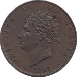 1827 HALFPENNY ( EF ) - Halfpenny - Cambridgeshire Coins