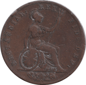 1827 HALFPENNY ( FINE ) - HALFPENNY - Cambridgeshire Coins