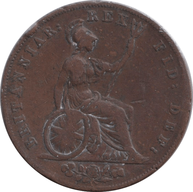 1827 HALFPENNY ( FINE ) - HALFPENNY - Cambridgeshire Coins