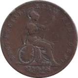 1827 HALFPENNY ( FINE ) - HALFPENNY - Cambridgeshire Coins