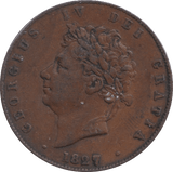 1827 PENNY GEORGE IV ( VF ) - PENNY - Cambridgeshire Coins