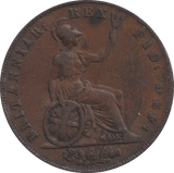 1827 PENNY GEORGE IV ( VF ) - PENNY - Cambridgeshire Coins