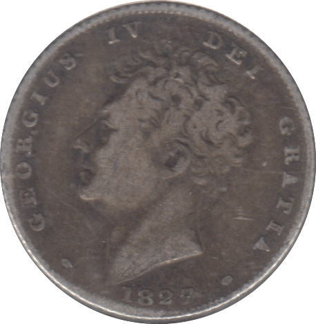 1827 SIXPENCE ( FINE ) - SIXPENCE - Cambridgeshire Coins