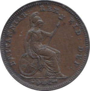 1827 THIRD FARTHING ( UNC ) - ONE THIRD FARTHING - Cambridgeshire Coins