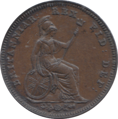 1827 THIRD FARTHING ( UNC ) - ONE THIRD FARTHING - Cambridgeshire Coins