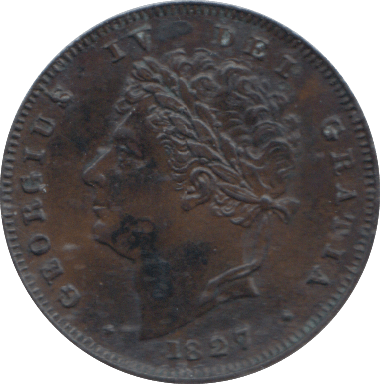 1827 THIRD FARTHING ( UNC ) - ONE THIRD FARTHING - Cambridgeshire Coins