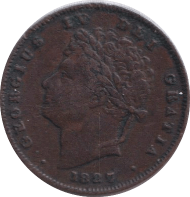 1827 THIRD FARTHING ( VF ) - ONE THIRD FARTHING - Cambridgeshire Coins