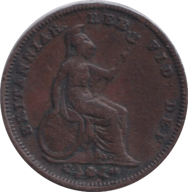 1827 THIRD FARTHING ( VF ) - ONE THIRD FARTHING - Cambridgeshire Coins
