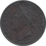 1828 FARTHING ( GVF ) - FARTHING - Cambridgeshire Coins