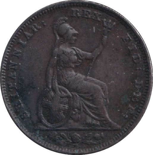1828 FARTHING ( GVF ) - FARTHING - Cambridgeshire Coins