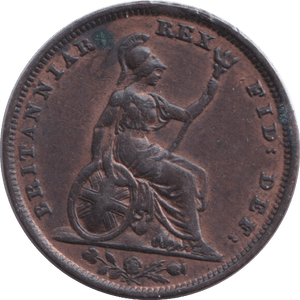 1828 FARTHING ( GVF ) - FARTHING - Cambridgeshire Coins