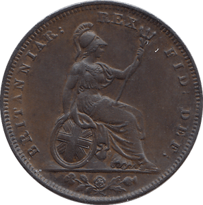 1828 FARTHING ( UNC ) - FARTHING - Cambridgeshire Coins