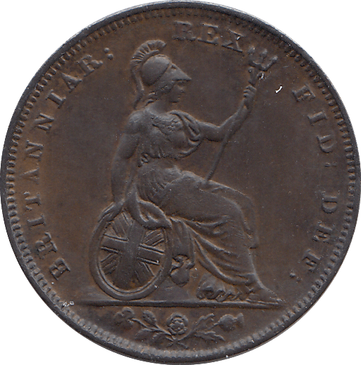 1828 FARTHING ( UNC ) - FARTHING - Cambridgeshire Coins