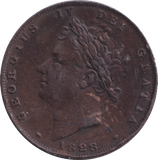 1828 FARTHING ( VF ) - FARTHING - Cambridgeshire Coins