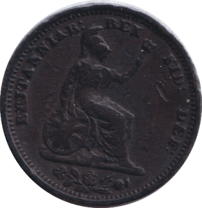 1828 HALF FARTHING ( FINE ) - HALF FARTHING - Cambridgeshire Coins