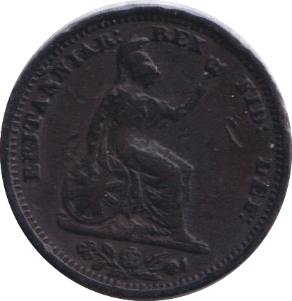 1828 HALF FARTHING ( FINE ) - HALF FARTHING - Cambridgeshire Coins