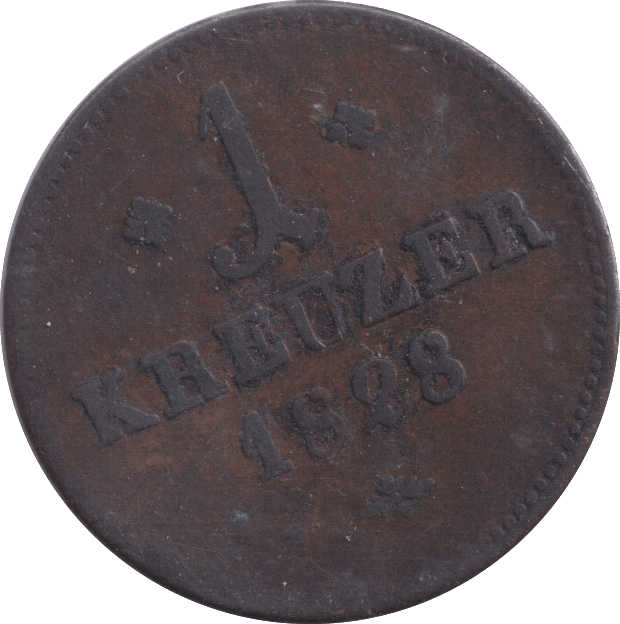 1828 ONE KREUZER GERMANY - WORLD COINS - Cambridgeshire Coins