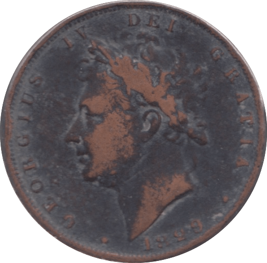 1829 FARTHING ( FINE ) - Farthing - Cambridgeshire Coins
