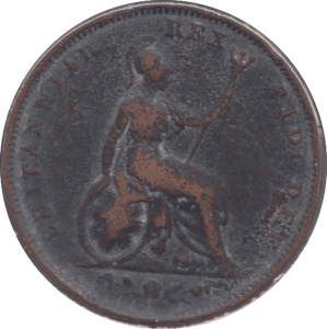 1829 FARTHING ( FINE ) - Farthing - Cambridgeshire Coins
