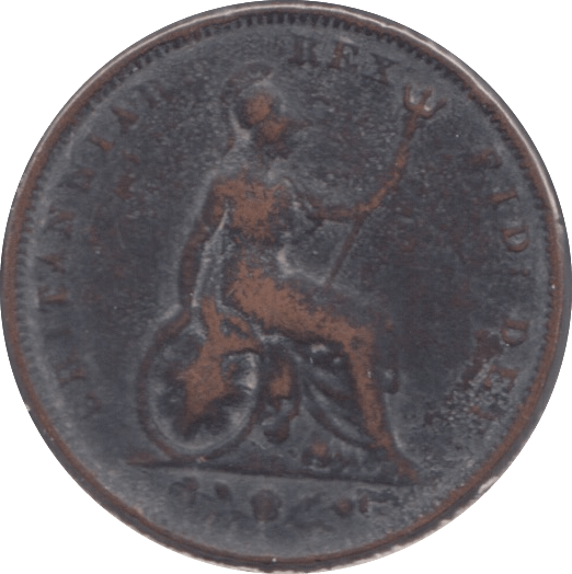 1829 FARTHING ( FINE ) - Farthing - Cambridgeshire Coins