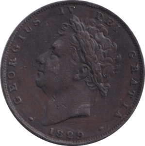 1829 FARTHING ( GF ) - FARTHING - Cambridgeshire Coins