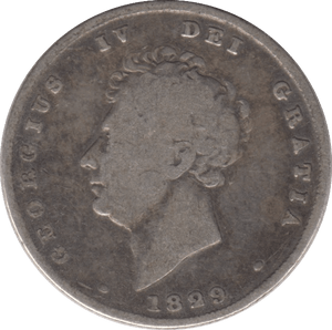 1829 SHILLING ( FINE ) - SHILLING - Cambridgeshire Coins