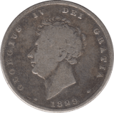 1829 SHILLING ( FINE ) - SHILLING - Cambridgeshire Coins