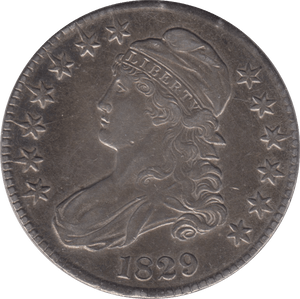 1829 SILVER 50 CENTS USA - SILVER WORLD COINS - Cambridgeshire Coins