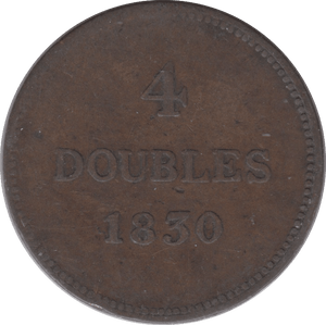 1830 4 DOUBLES GUERNSEY - WORLD COINS - Cambridgeshire Coins