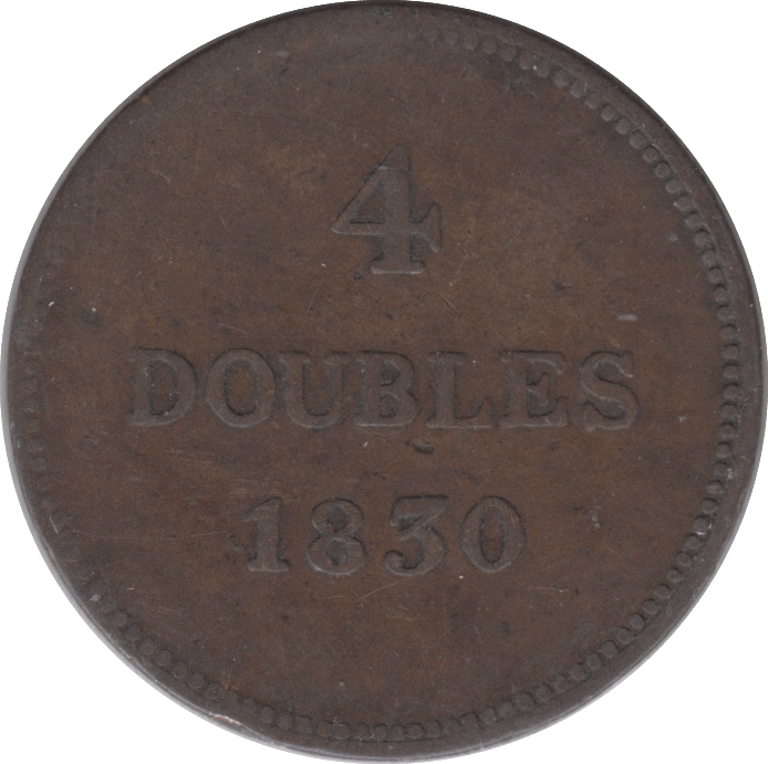 1830 4 DOUBLES GUERNSEY - WORLD COINS - Cambridgeshire Coins