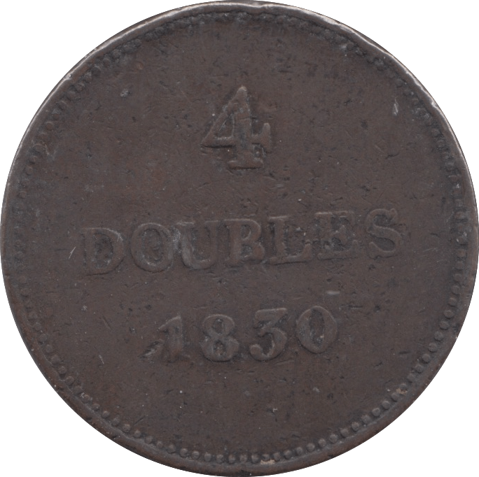 1830 FOUR DOUBLES GUERNSEY - WORLD COINS - Cambridgeshire Coins
