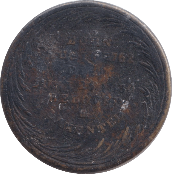 1830 GEORGE IV DEATH MEDAL - MEDALS & MEDALLIONS - Cambridgeshire Coins