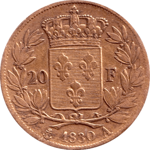 1830 GOLD 20 FRANCS FRANCE ( A ) - GOLD WORLD COINS - Cambridgeshire Coins