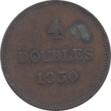 1830 GUERNSEY 4 DOUBLES - WORLD COINS - Cambridgeshire Coins