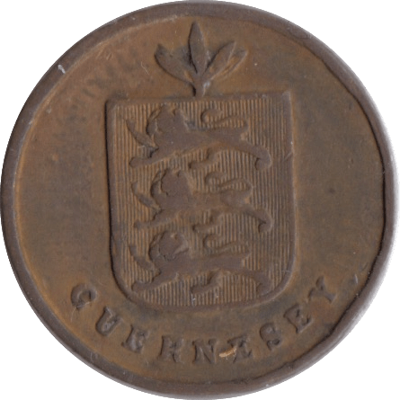 1830 ONE DOUBLE GUERNSEY - WORLD COINS - Cambridgeshire Coins
