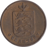 1830 ONE DOUBLE GUERNSEY - WORLD COINS - Cambridgeshire Coins