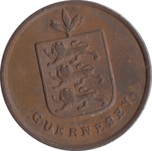 1830 ONE DOUBLE GUERNSEY - WORLD COINS - Cambridgeshire Coins
