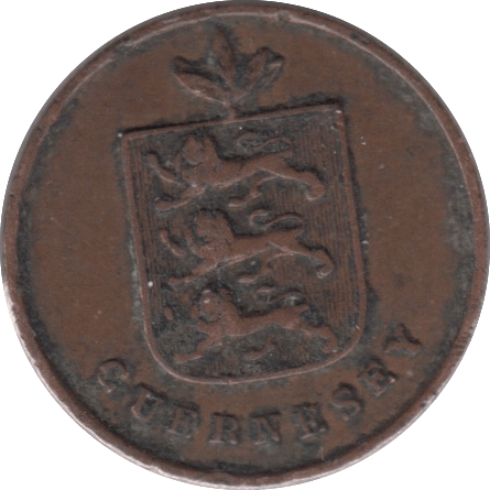 1830 ONE DOUBLE GUERNSEY - WORLD COINS - Cambridgeshire Coins