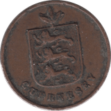 1830 ONE DOUBLE GUERNSEY - WORLD COINS - Cambridgeshire Coins