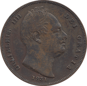 1831 FARTHING ( GVF ) - FARTHING - Cambridgeshire Coins