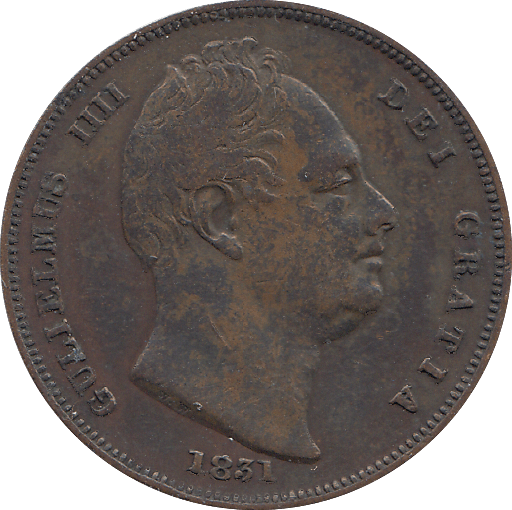 1831 FARTHING ( GVF ) - FARTHING - Cambridgeshire Coins
