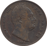 1831 FARTHING ( GVF ) - FARTHING - Cambridgeshire Coins
