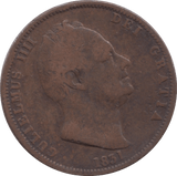 1831 HALFPENNY ( FINE ) - Halfpenny - Cambridgeshire Coins