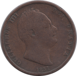1831 HALFPENNY ( FINE ) - Halfpenny - Cambridgeshire Coins