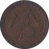1831 HALFPENNY TOKEN ISLE OF MAN - HALFPENNY TOKENS - Cambridgeshire Coins