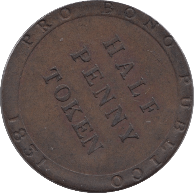 1831 HALFPENNY TOKEN ISLE OF MAN - HALFPENNY TOKENS - Cambridgeshire Coins